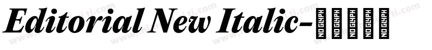 Editorial New Italic字体转换